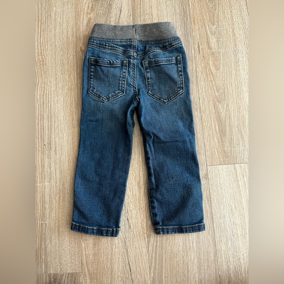 Hanna Andersson Kids Pull-On Kick Start Jeans Medium Light Wash - Size 3T - Picture 6 of 6
